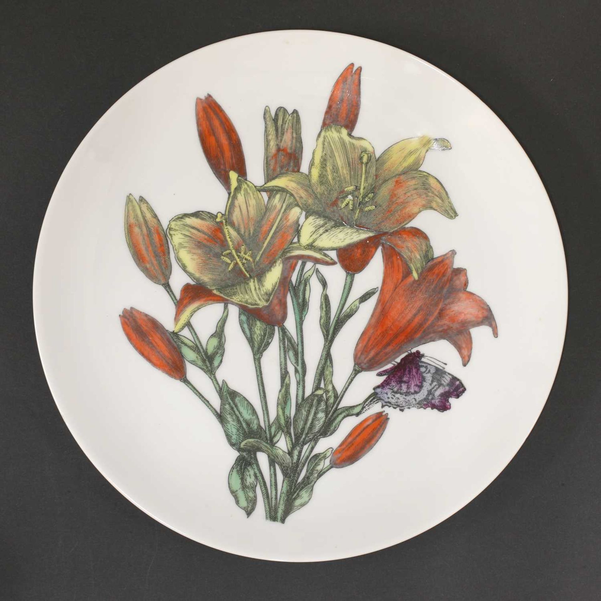 A set of eight Italian Fornasetti 'Fiori' porcelain plates, - Image 4 of 10