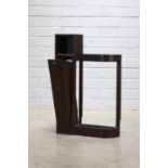 An Art Deco stained oak umbrella stand,