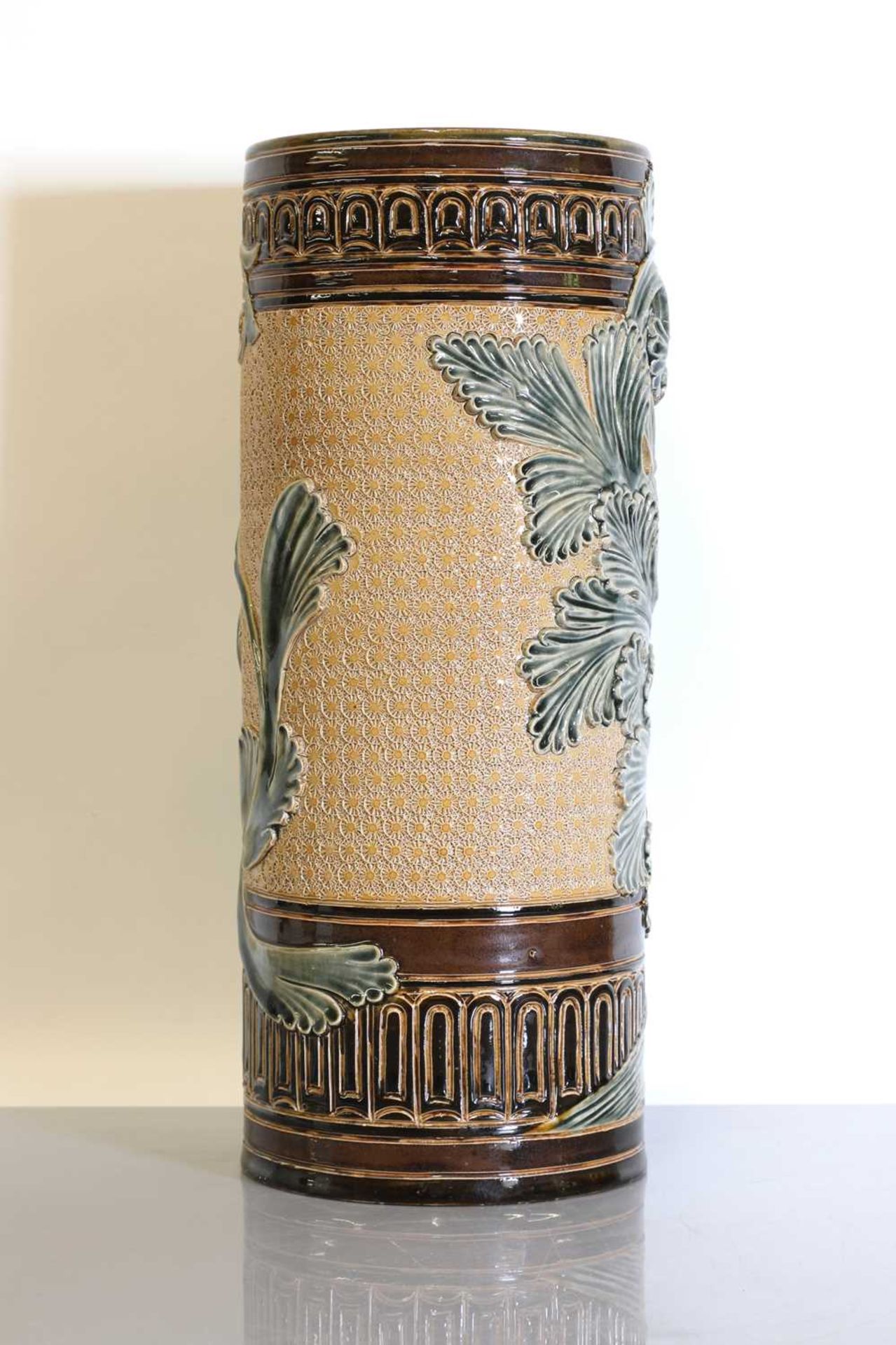 A Doulton stoneware cylindrical vase, - Image 2 of 6