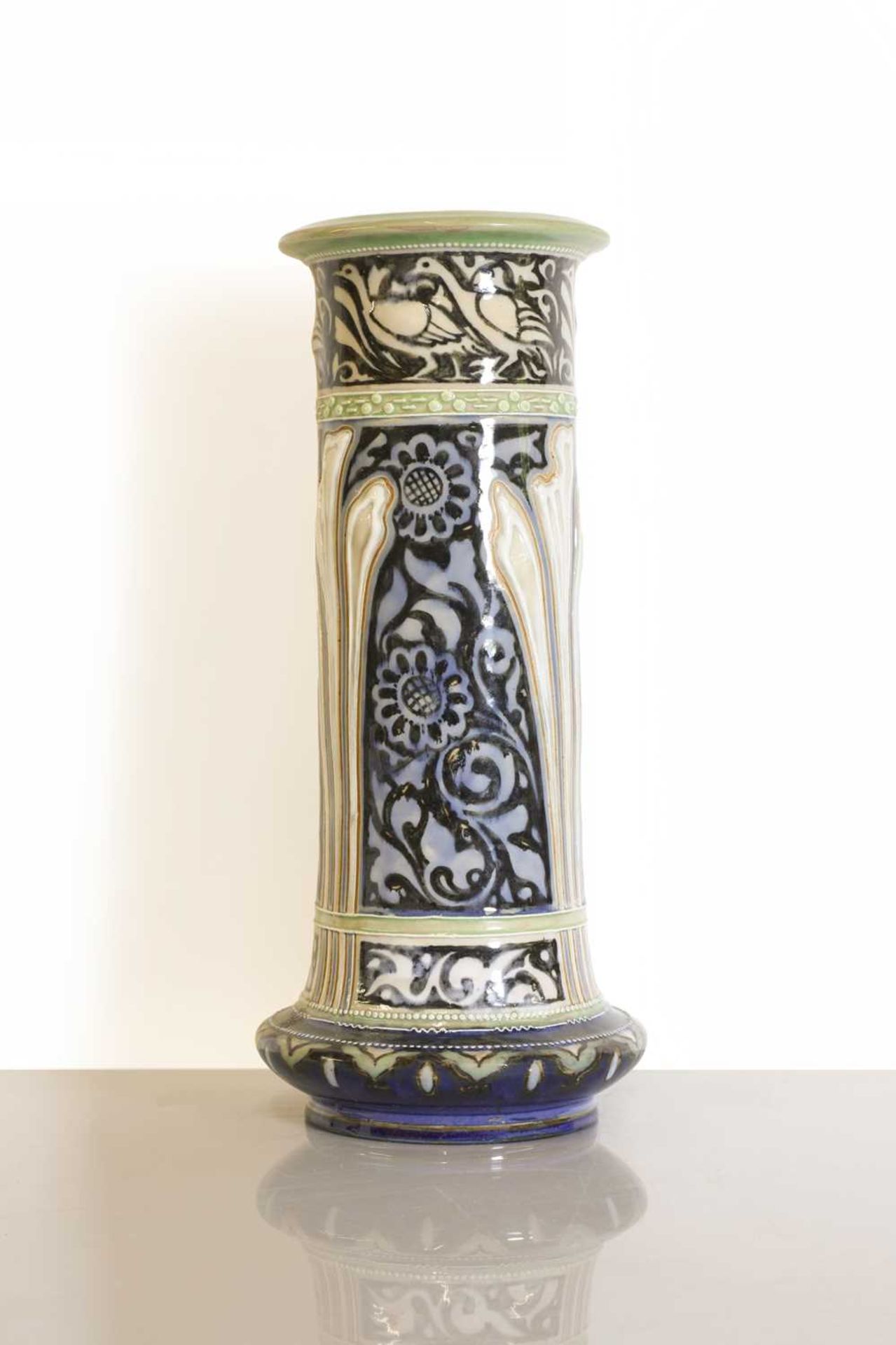 A Royal Doulton stoneware tall vase, - Image 2 of 3