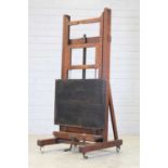 An oak studio easel,