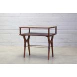 A teak side table,