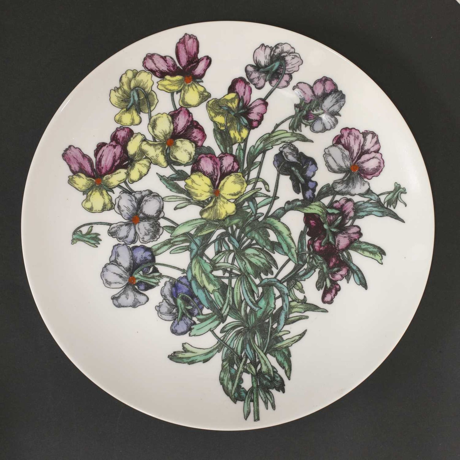 A set of eight Italian Fornasetti 'Fiori' porcelain plates, - Image 6 of 10