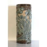 A Doulton stoneware cylindrical vase,