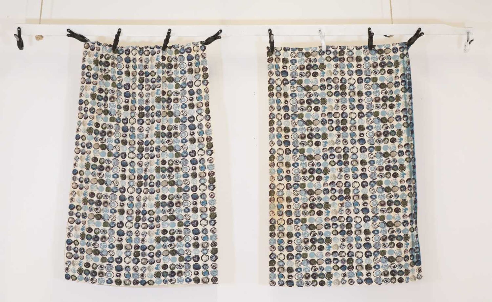 A pair of printed 'Ducatoon' curtains,