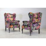 A pair of Victorian armchairs,