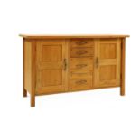 A oak sideboard