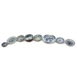 A collection of Chinese blue and white shipwreck porcelain,