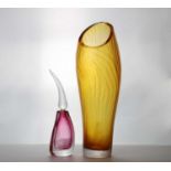 A Catherine Hough studio glass vase