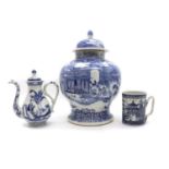 A group of Chinese blue and white porcelain,