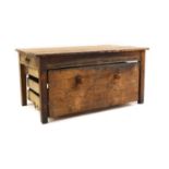 A large pine scullery table,