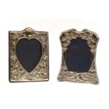 Two Art Nouveau style silver photograph frames