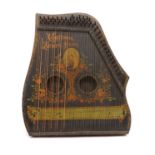 A Victorian Zither Harp 5 Chord