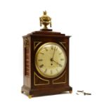 A Regency rosewood bracket clock