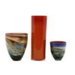 A group of Anthony Stern studio glass items
