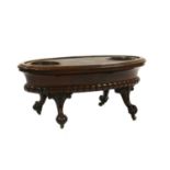 A George III style mahogany wine cooler,