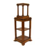 A Biedermeier style birch and ebonised display stand,