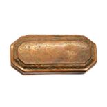 A Dutch copper tobacco box,