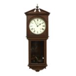 A mahogany cased wall clock,