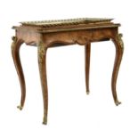 A Louis XV-style walnut and gilt-metal jardiniere table