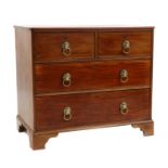 A mahogany chest of drawers