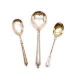 Three Danish silver spoons,