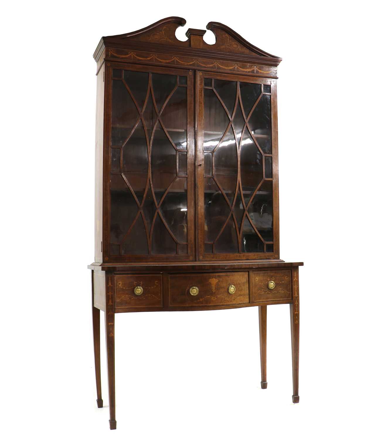 An Edwardian mahogany display cabinet,