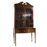 An Edwardian mahogany display cabinet,