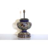 A Doulton Lambeth stoneware mounted lamp base,