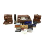Two leather travelling medical chests,
