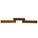 A group of three Anglo-Indian backgammon games boards,