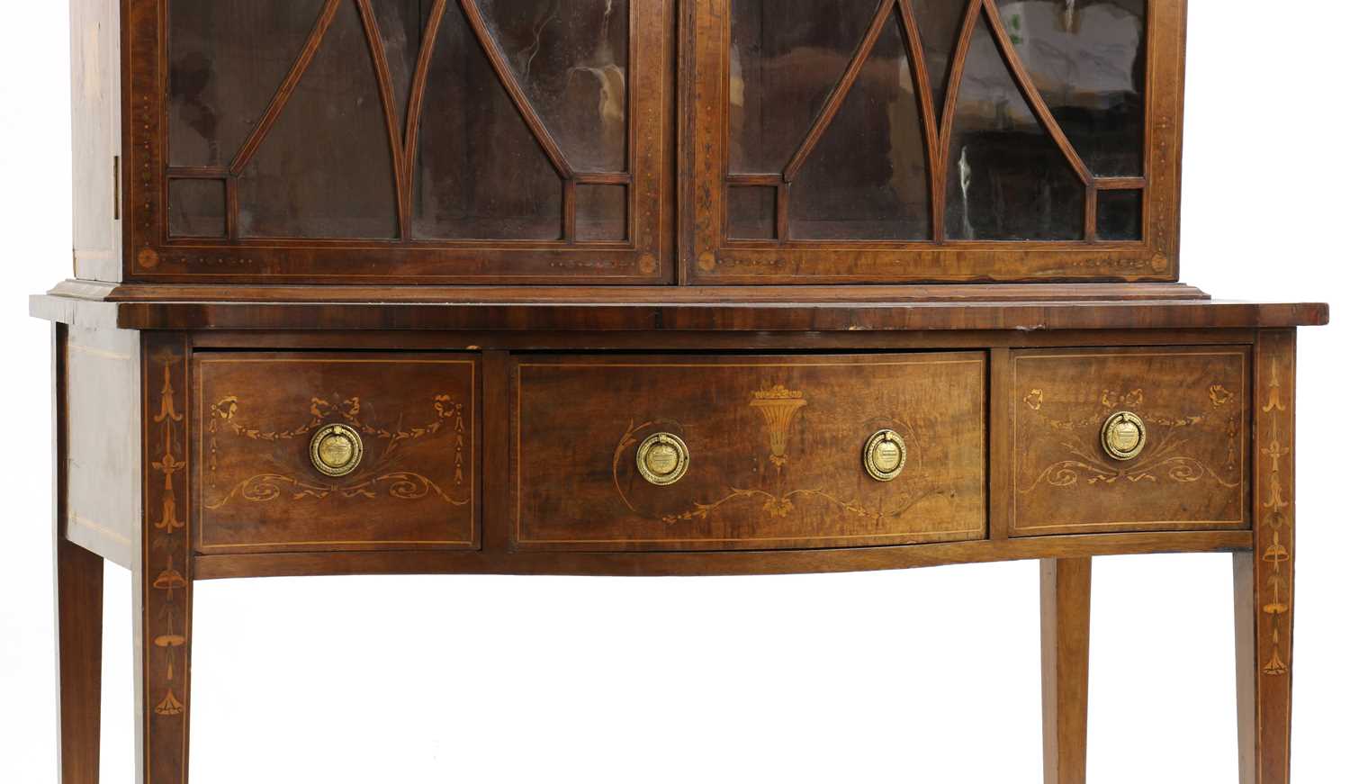 An Edwardian mahogany display cabinet, - Image 4 of 4