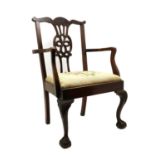 A George II-style mahogany child's chair,