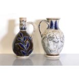 Two Doulton Lambeth stoneware ewers,