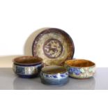 Four Doulton Lambeth stoneware bowls,