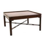 A Regency-style mahogany coffee table,