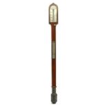 A Victorian rosewood stick barometer,