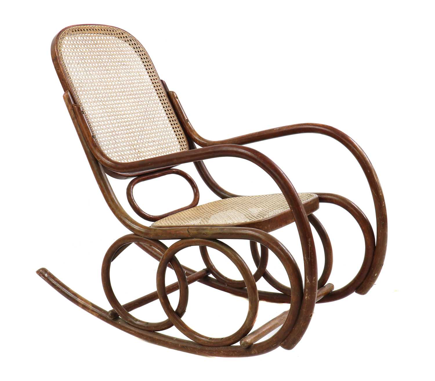 A Thonet bentwood rocking chair,