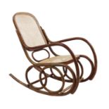 A Thonet bentwood rocking chair,