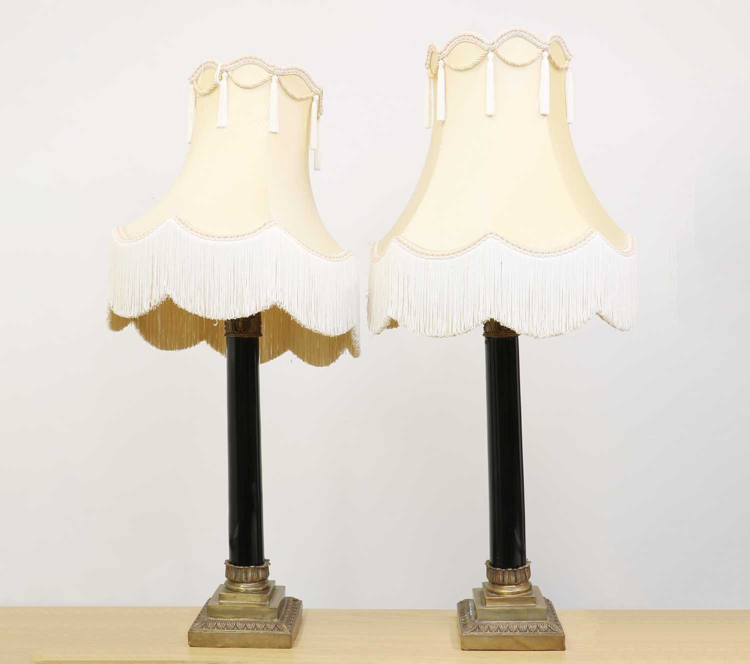 A pair of table lamps,