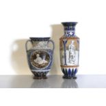 Two Doulton Lambeth stoneware vases,
