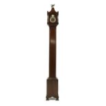 A mahogany grandmother clock