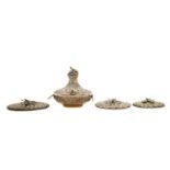 An Egyptian silver dressing table set,