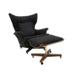 A G Plan Model 6250 'Blofeld' swivel chair and footstool,