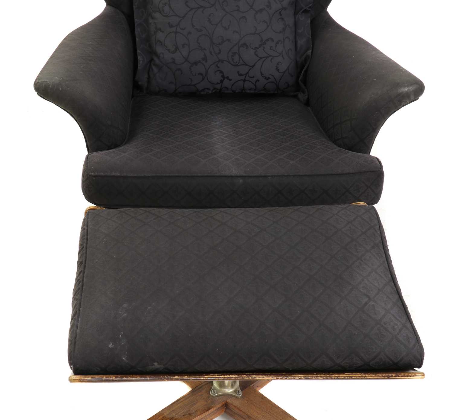 A G Plan Model 6250 'Blofeld' swivel chair and footstool, - Image 6 of 8