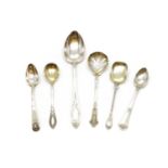 A collection of Danish and Norwegian silver spoons,