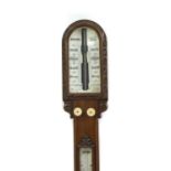 A Victorian mahogany stick barometer,