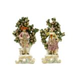 A pair of Derby porcelain figures,