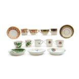A collection of Spode porcelain tea wares