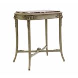 A Louis XV-style painted wooden side table